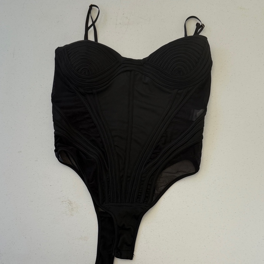 Black Strappy Bodysuit